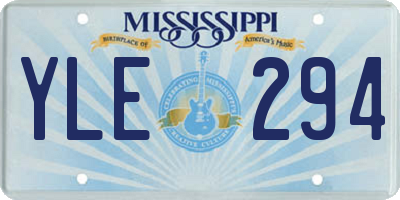 MS license plate YLE294