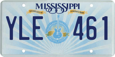MS license plate YLE461