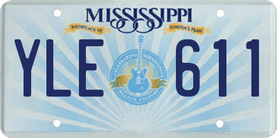 MS license plate YLE611