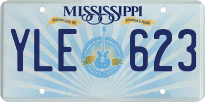 MS license plate YLE623