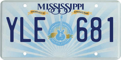 MS license plate YLE681