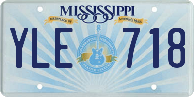 MS license plate YLE718