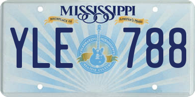 MS license plate YLE788