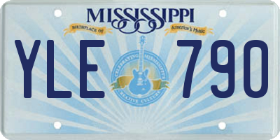 MS license plate YLE790