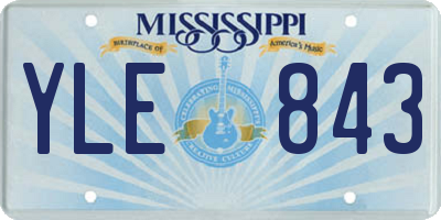 MS license plate YLE843