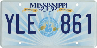 MS license plate YLE861