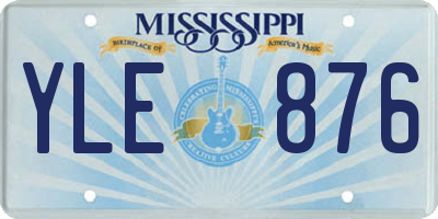 MS license plate YLE876