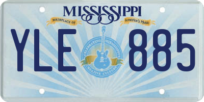 MS license plate YLE885
