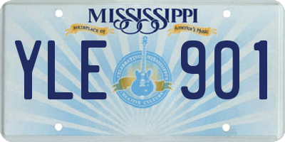 MS license plate YLE901