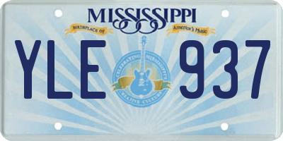 MS license plate YLE937