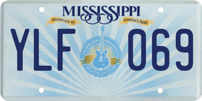 MS license plate YLF069