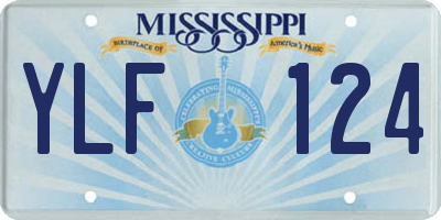 MS license plate YLF124