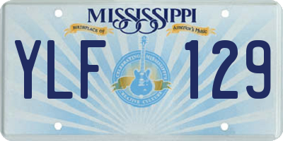 MS license plate YLF129