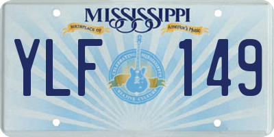 MS license plate YLF149