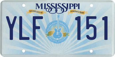 MS license plate YLF151