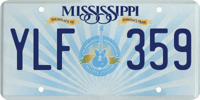 MS license plate YLF359