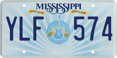 MS license plate YLF574