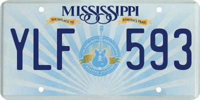 MS license plate YLF593