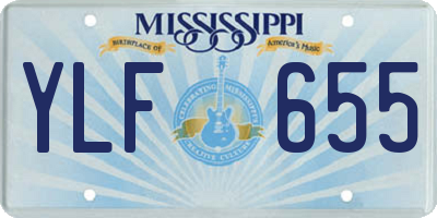 MS license plate YLF655