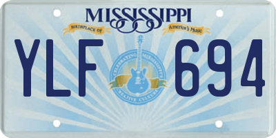 MS license plate YLF694