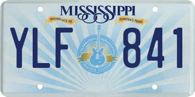 MS license plate YLF841