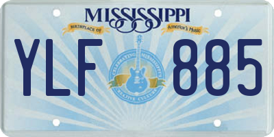MS license plate YLF885