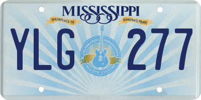 MS license plate YLG277