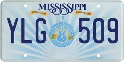 MS license plate YLG509