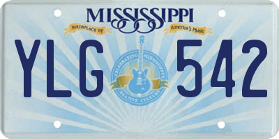 MS license plate YLG542