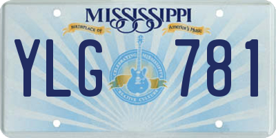 MS license plate YLG781