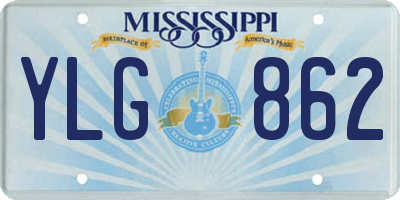 MS license plate YLG862