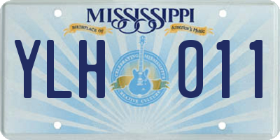 MS license plate YLH011