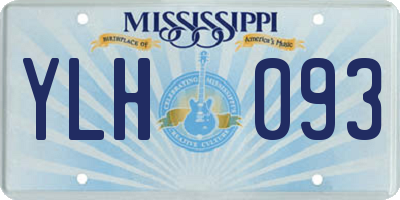 MS license plate YLH093