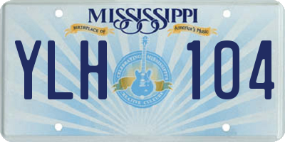 MS license plate YLH104