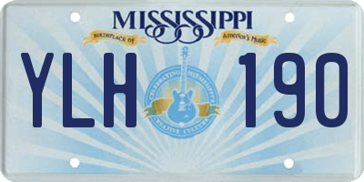 MS license plate YLH190