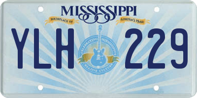 MS license plate YLH229