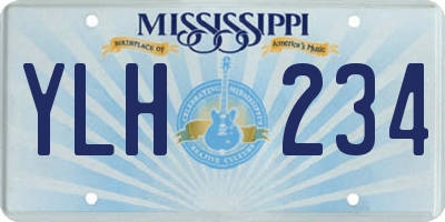 MS license plate YLH234