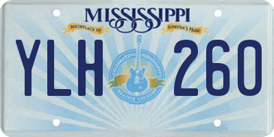 MS license plate YLH260