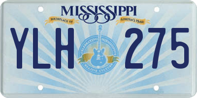 MS license plate YLH275
