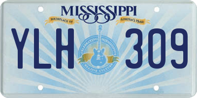 MS license plate YLH309
