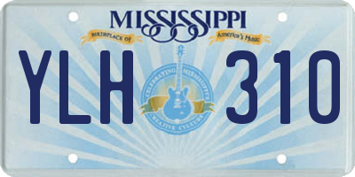 MS license plate YLH310