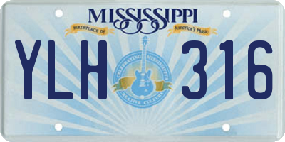 MS license plate YLH316