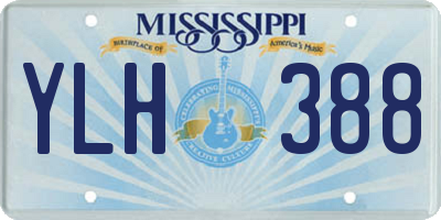 MS license plate YLH388