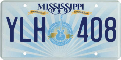 MS license plate YLH408
