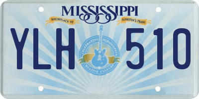 MS license plate YLH510