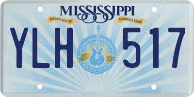 MS license plate YLH517