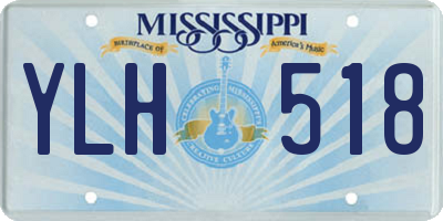 MS license plate YLH518