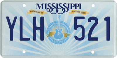 MS license plate YLH521