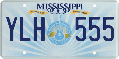 MS license plate YLH555