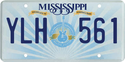 MS license plate YLH561